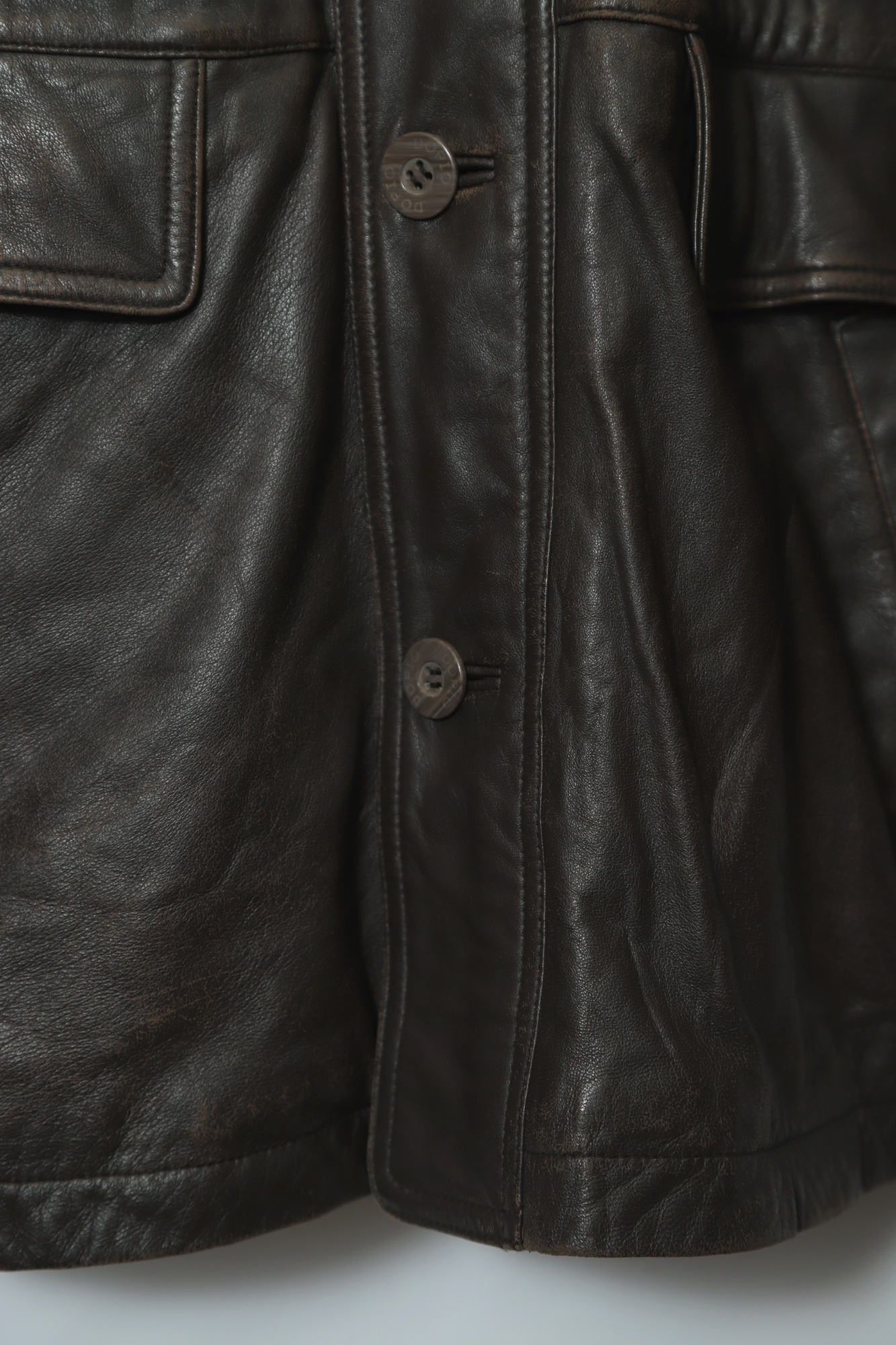 VINTAGE COVERALL LEATHER JACKET/XL - 画像 (6)