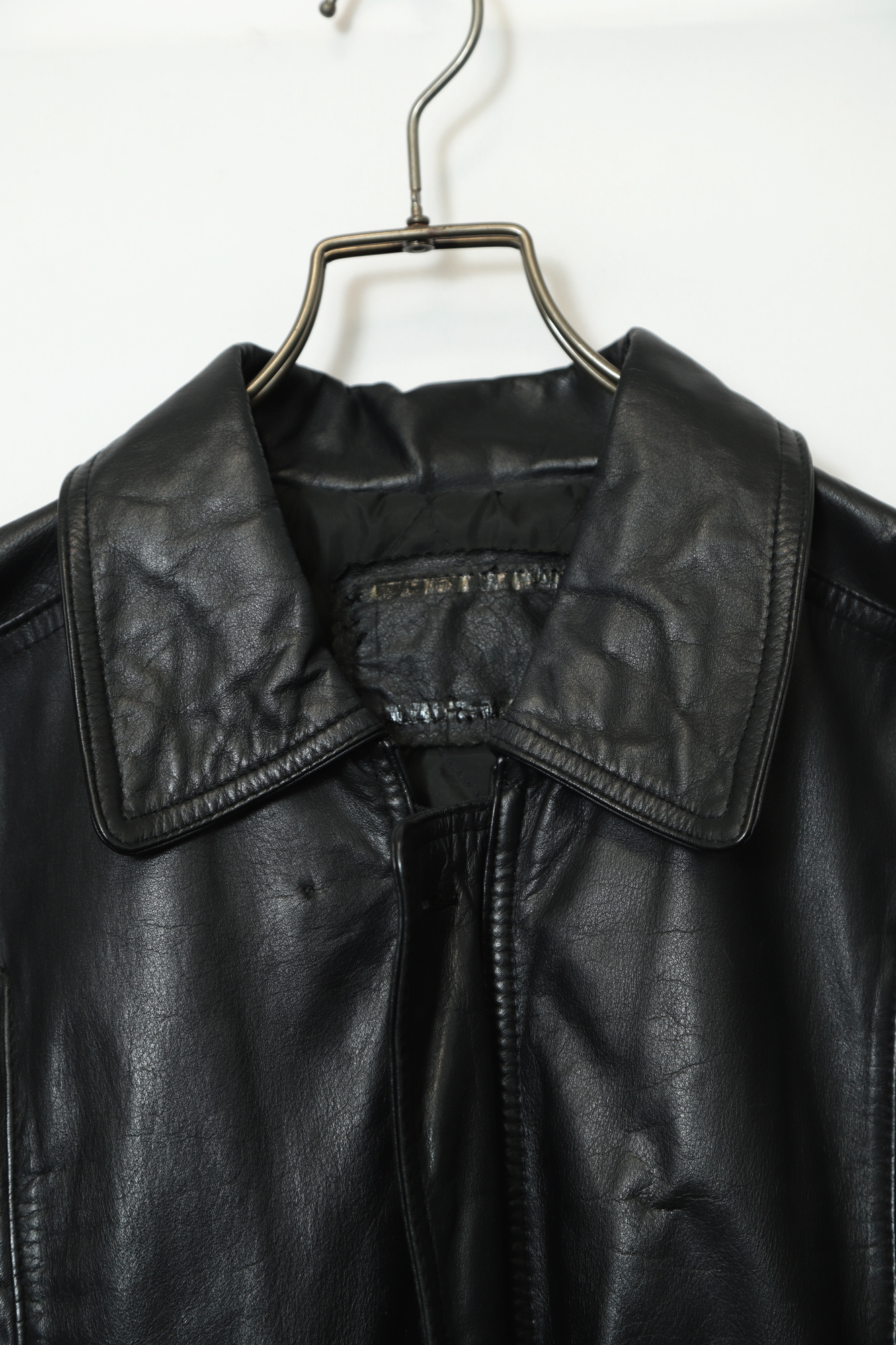 Alternative view of VINTAGE COVERALL LEATHER JACKET/L