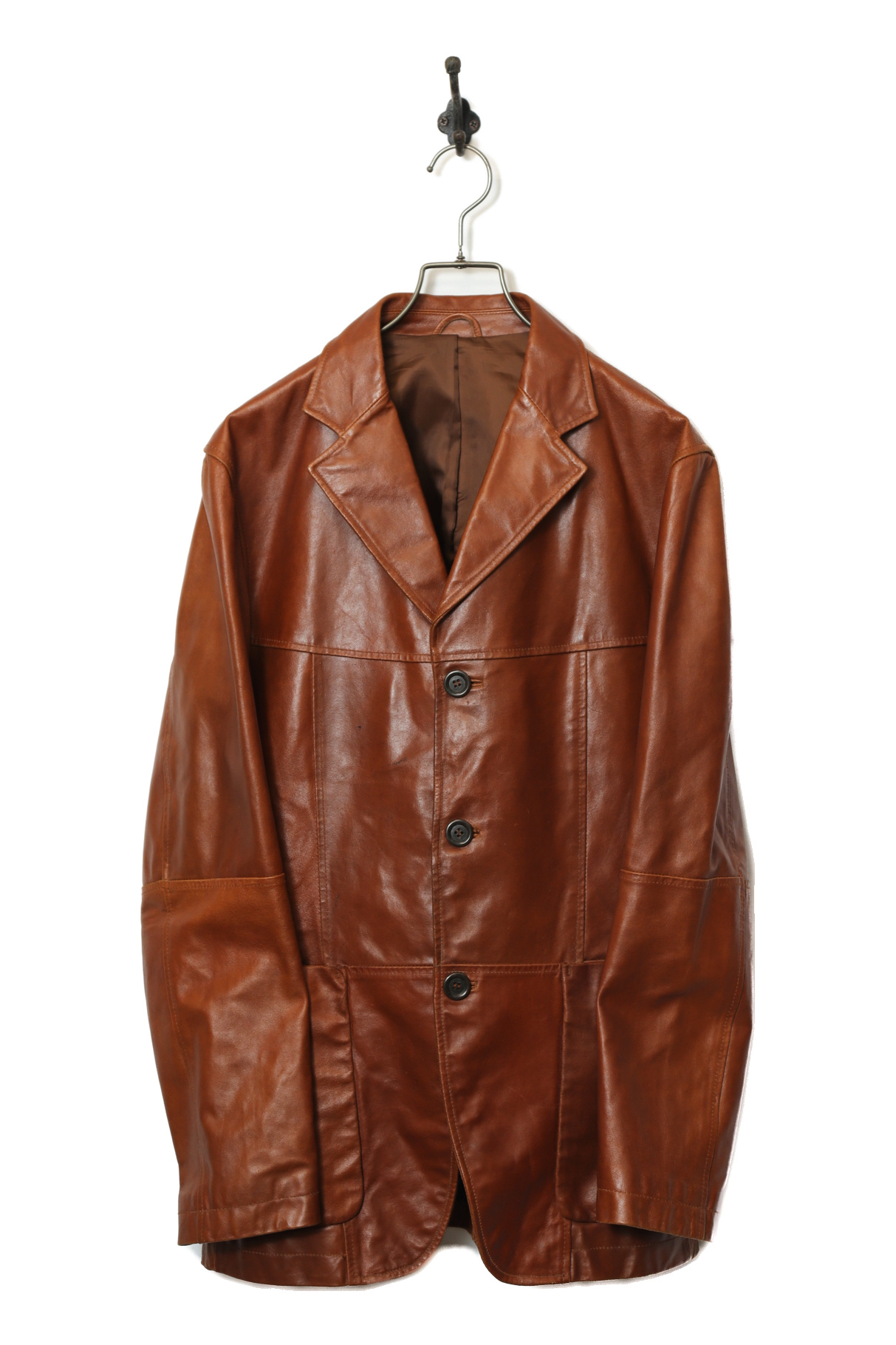 VINTAGE LEATHER TAILORED JACKET/L