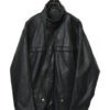 VINTAGE STAND COLLAR LEATHER JACKET/L