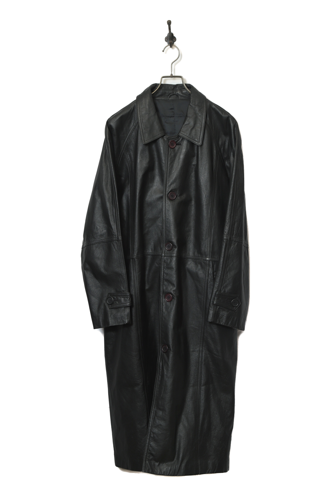 VINTAGE LEATHER COAT/L
