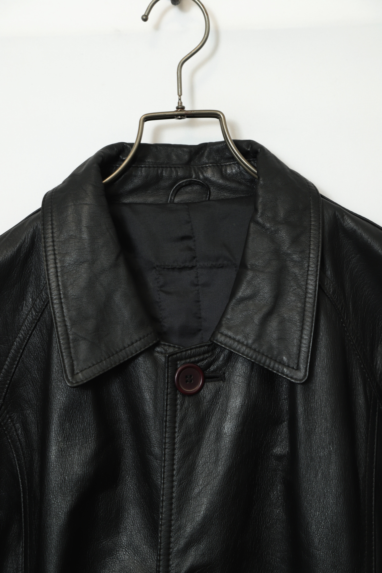 Alternative view of VINTAGE LEATHER COAT/L