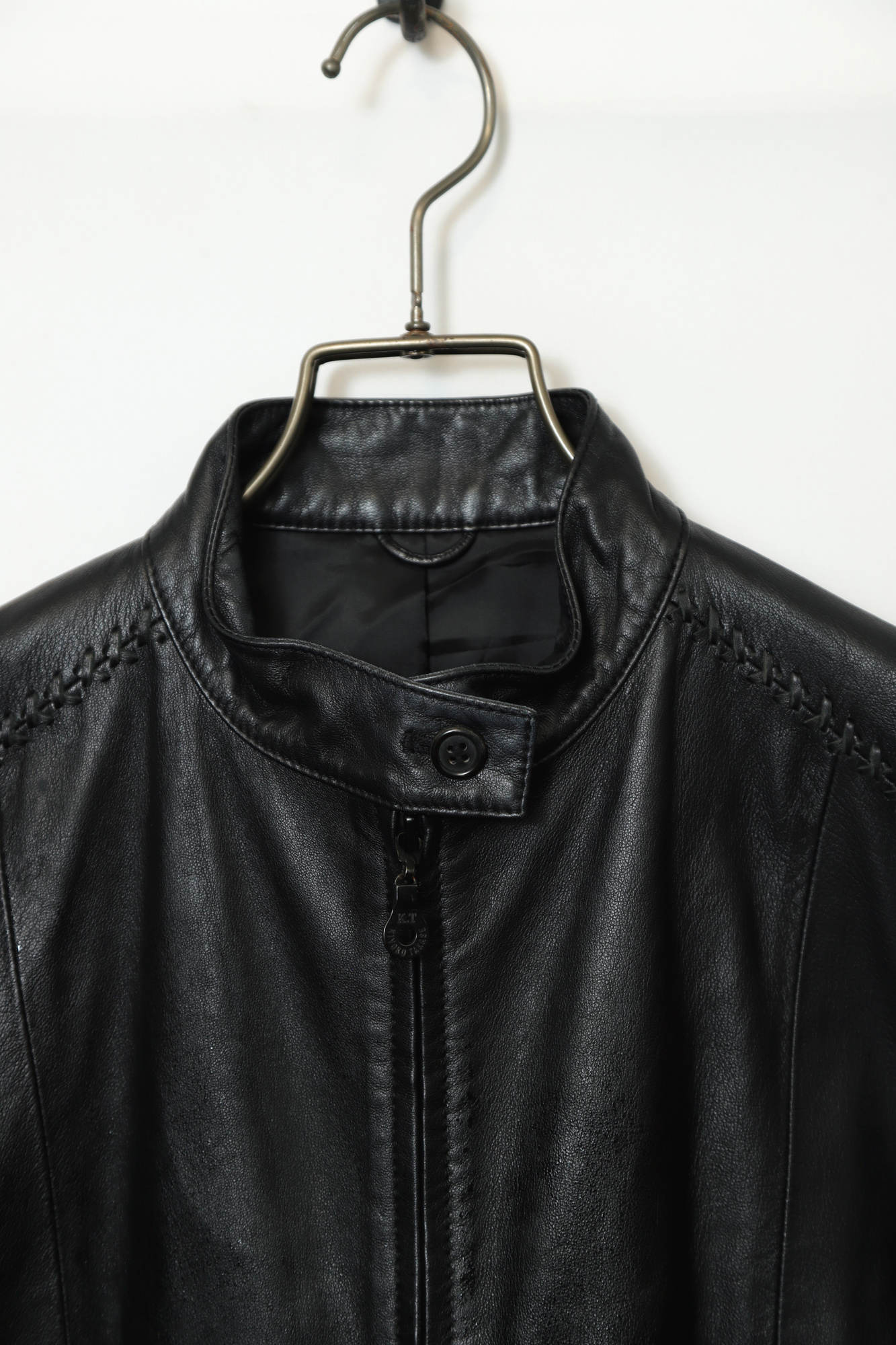 Alternative view of USED STAND COLLAR SHORT LEATHER JACKET/M