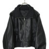 VINTAGE FAKE LEATHER BOMBER JACKET/XL