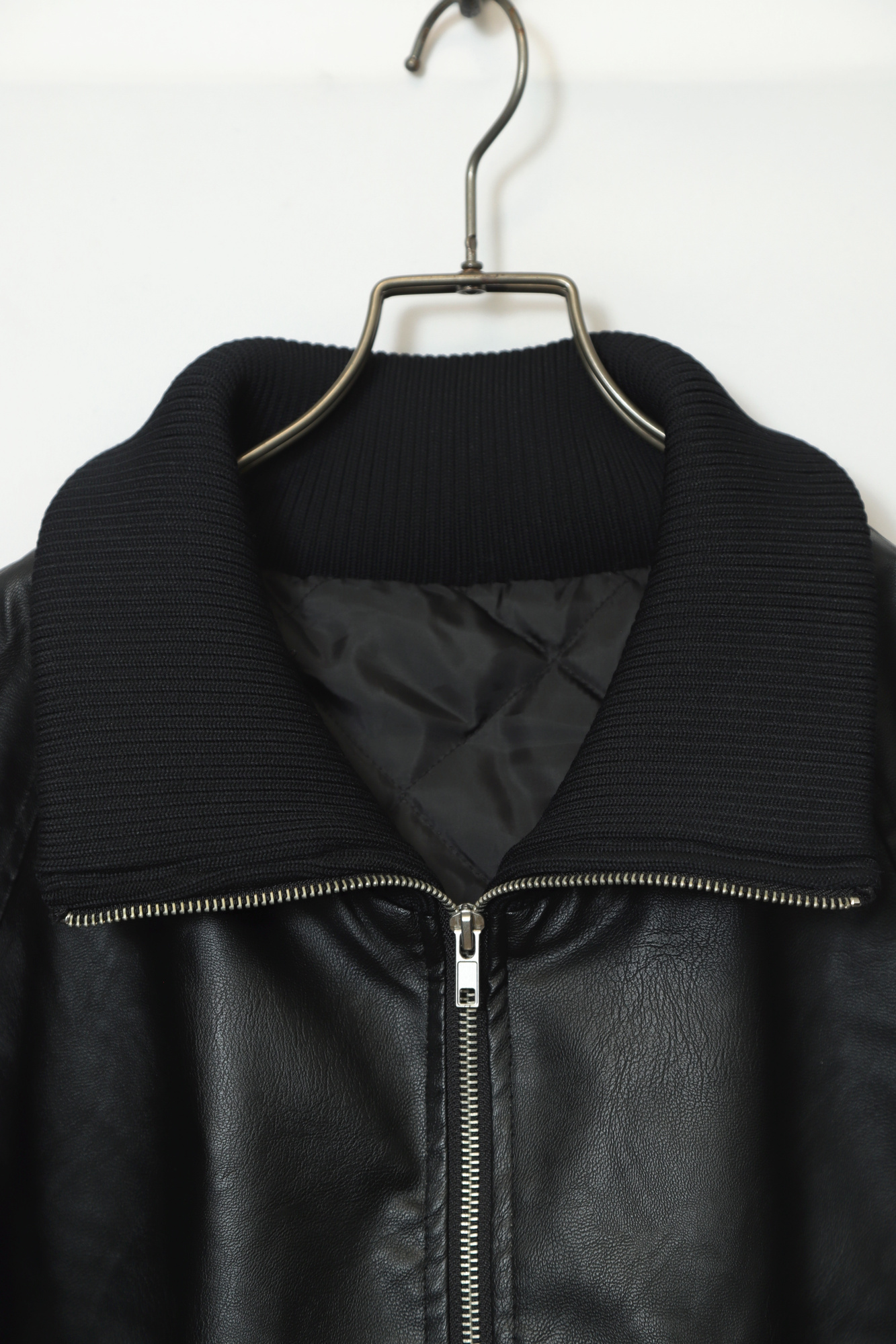 Alternative view of VINTAGE FAKE LEATHER BOMBER JACKET/XL