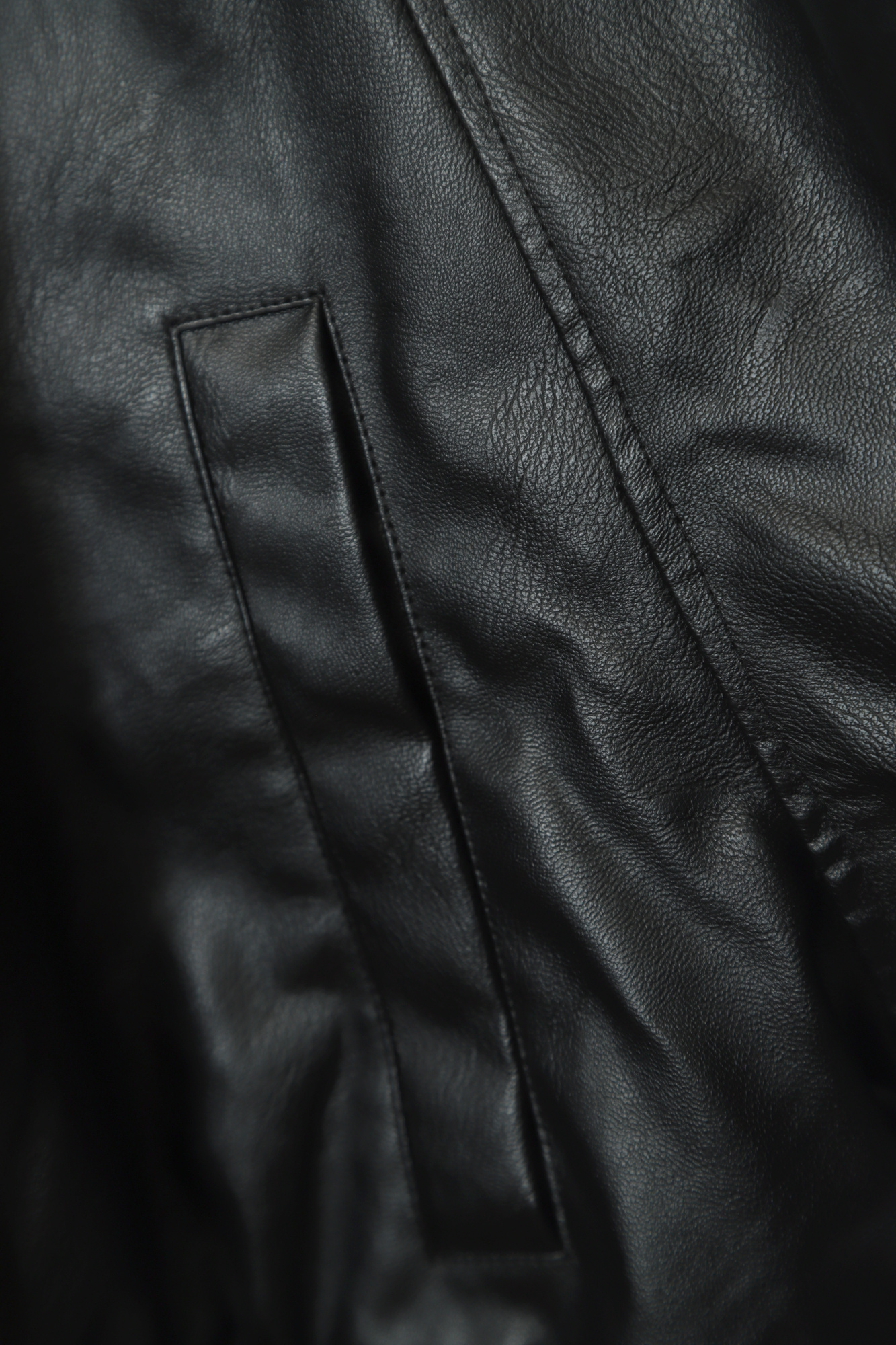 VINTAGE FAKE LEATHER BOMBER JACKET/XL - 画像 (5)