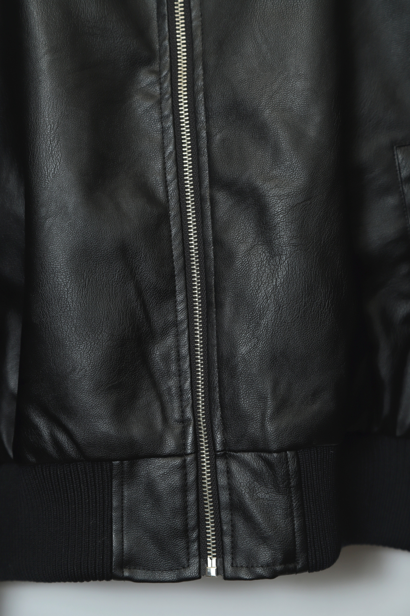 VINTAGE FAKE LEATHER BOMBER JACKET/XL - 画像 (6)