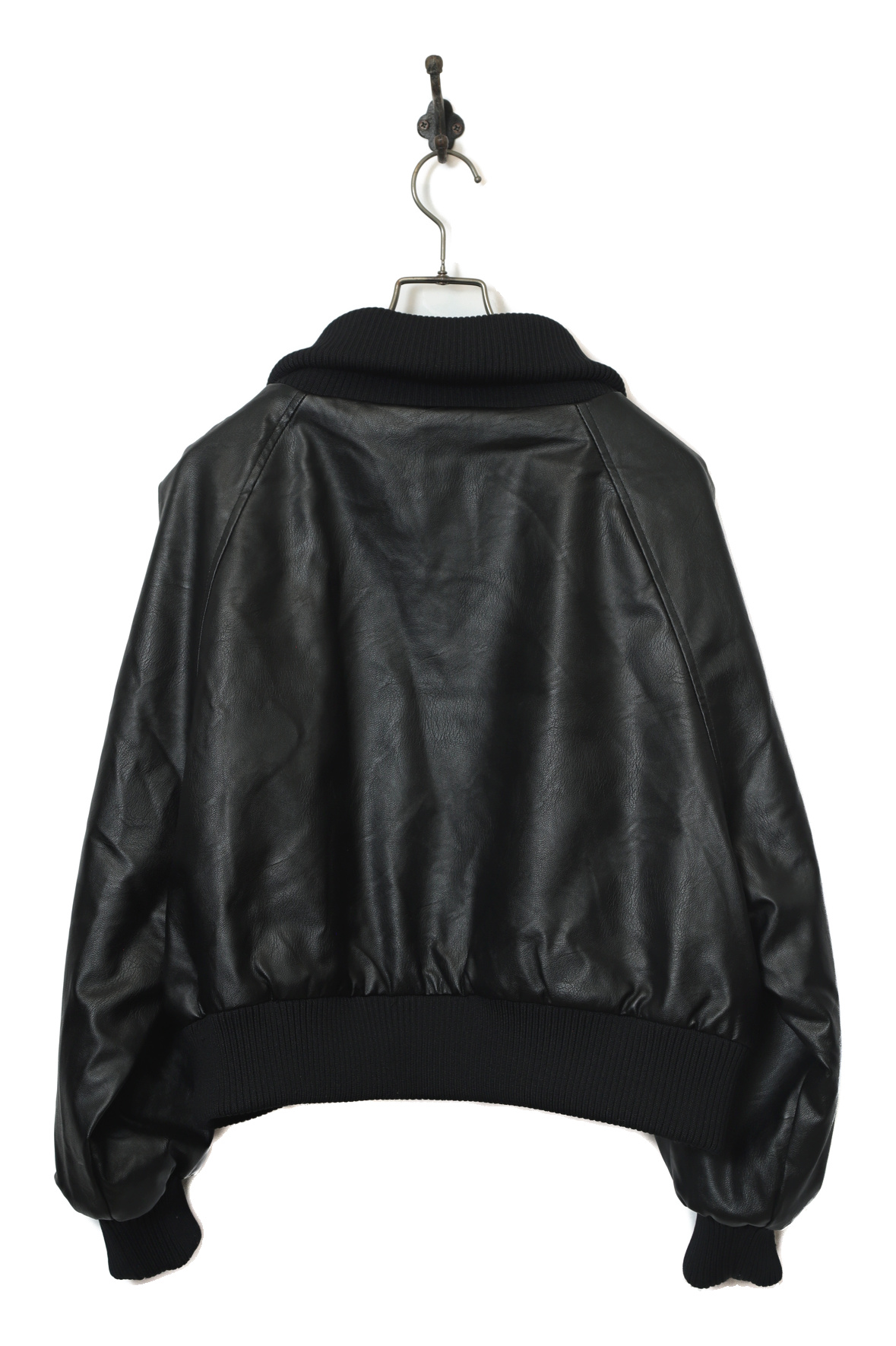 VINTAGE FAKE LEATHER BOMBER JACKET/XL - 画像 (7)