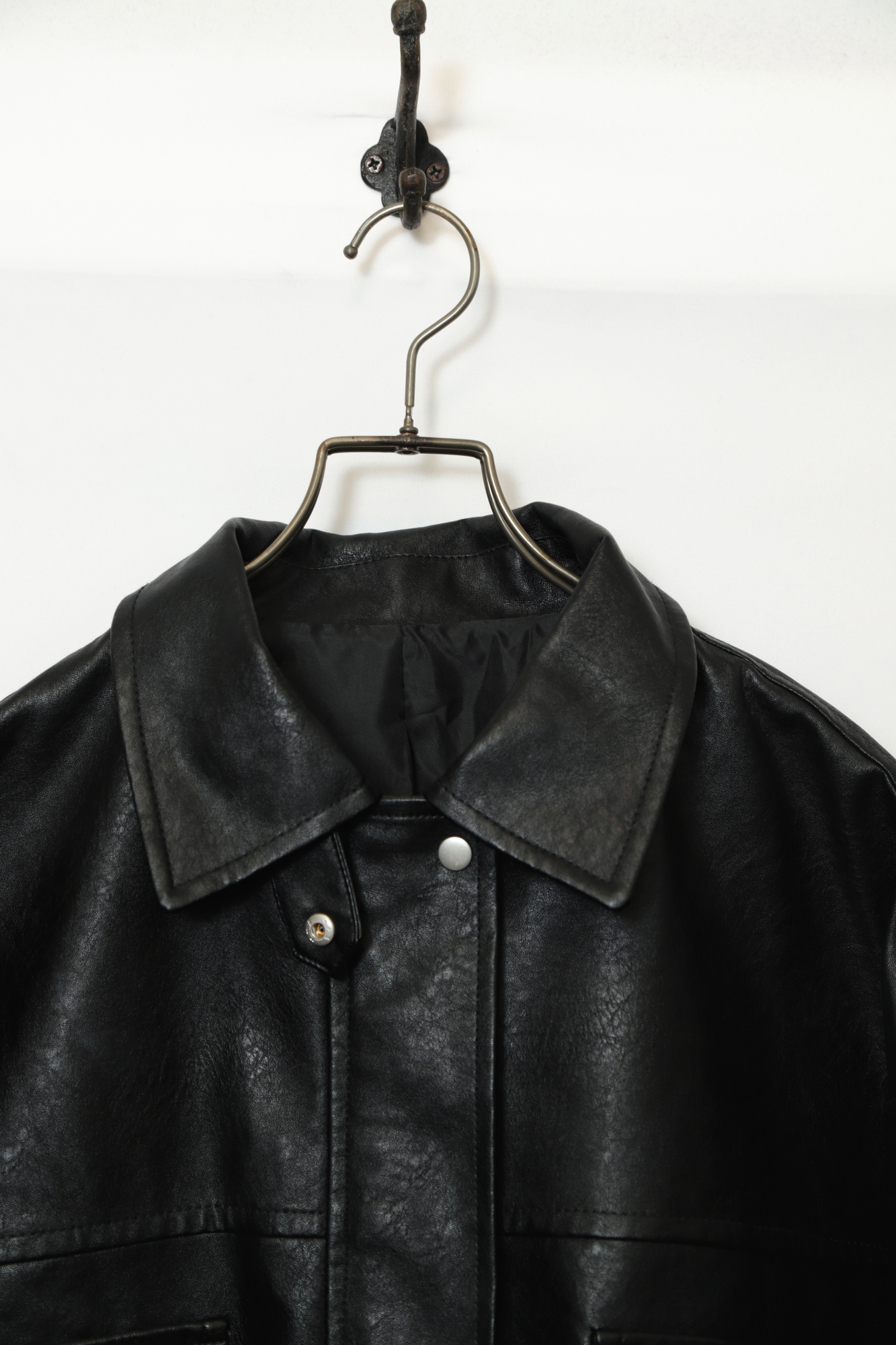 Alternative view of VINTAGE FAKE LEATHER SHORT JACKET/XL