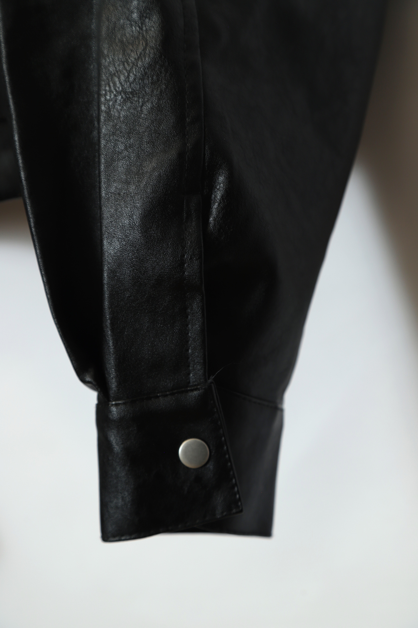 VINTAGE FAKE LEATHER SHORT JACKET/XL - 画像 (5)