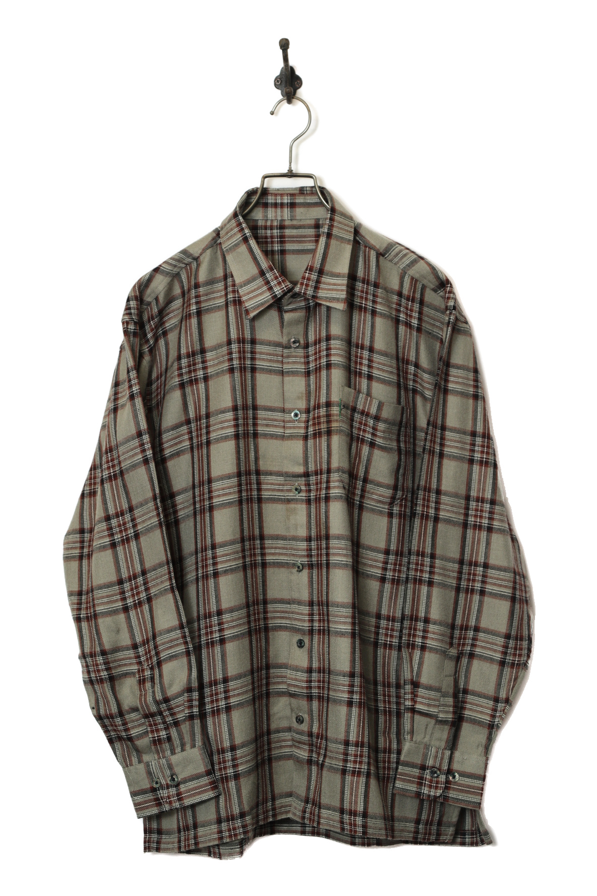 VINTAGE CHECK WOOLY SHIRT/L