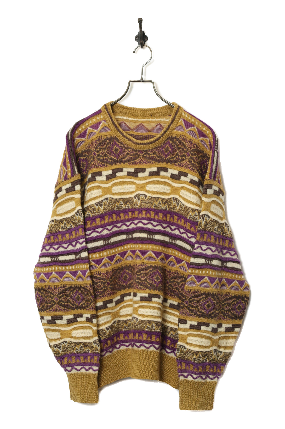 VINTAGE 3D KNITTED SWEATER/L