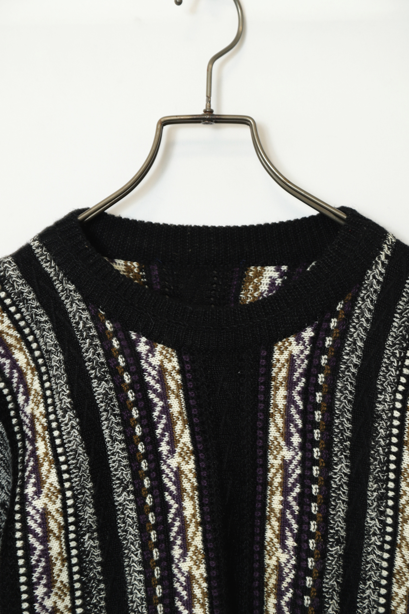 Alternative view of VINTAGE JAQUARD PATTERN SWEATER/M