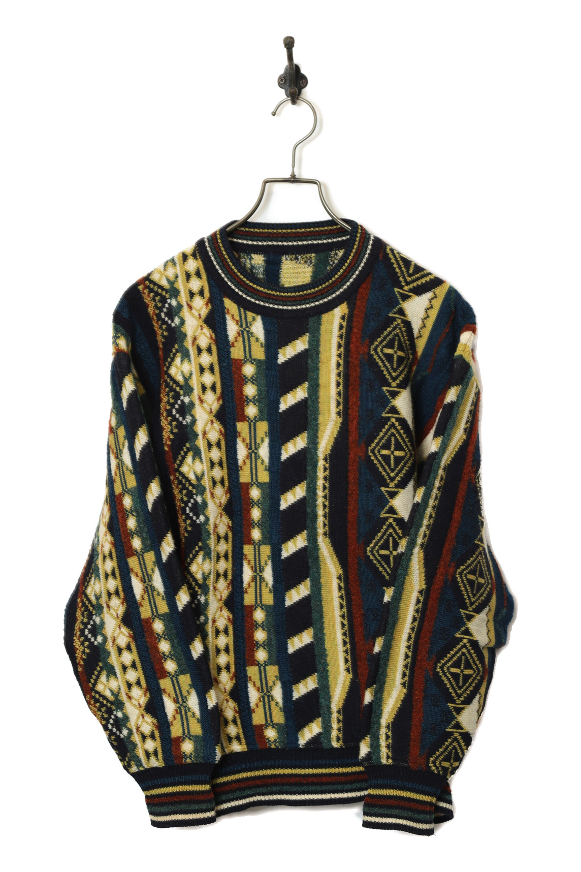 VINTAGE 3D KNITTED SWEATER/M