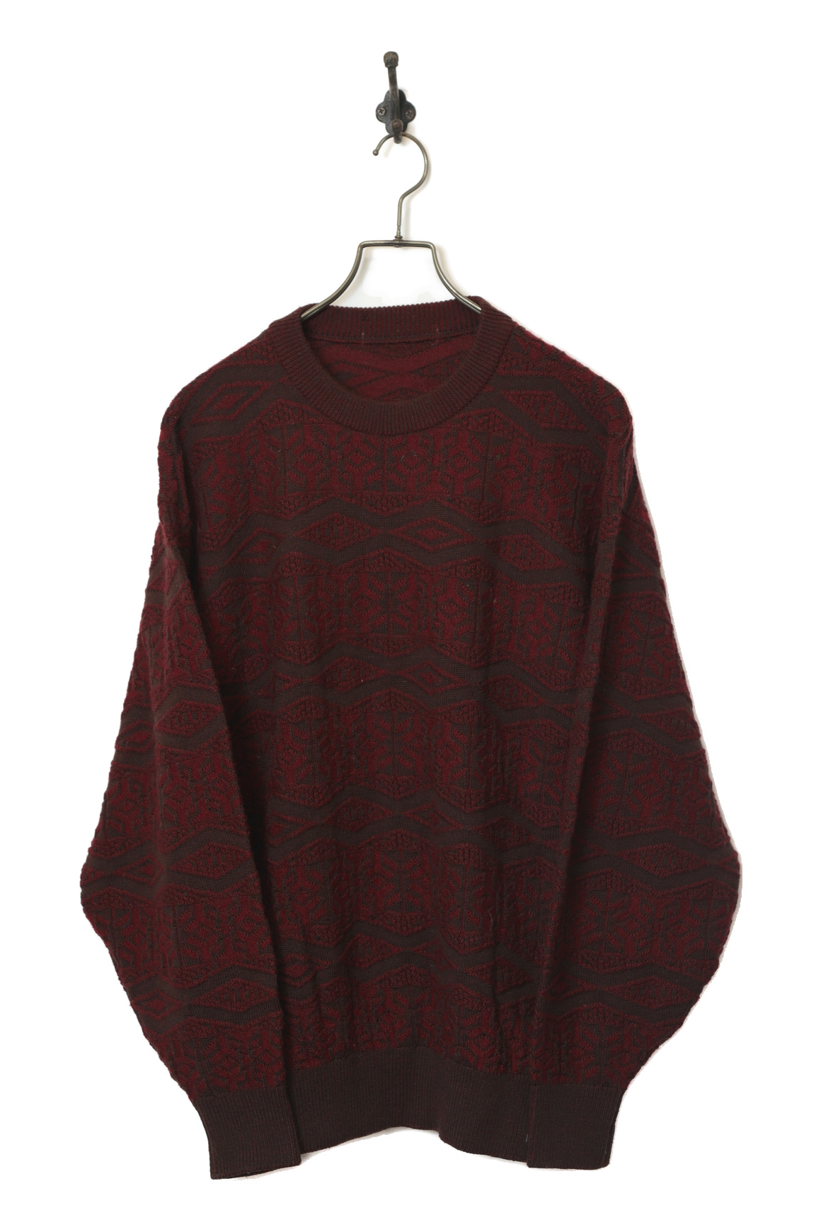 VINTAGE DESIGN KNIT SWEATER/L