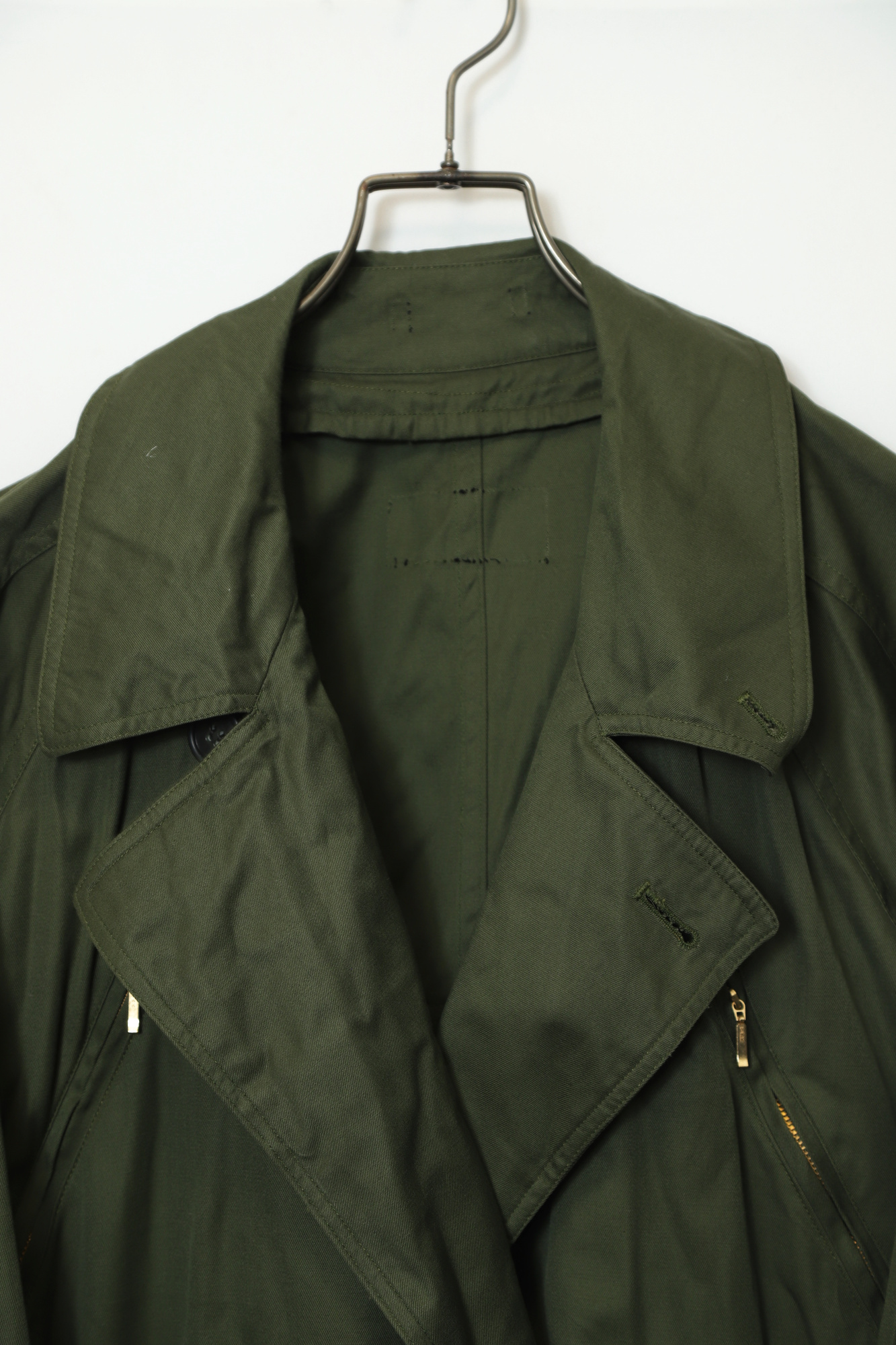 Alternative view of VINTAGE MILITARY DESIGN TRENCH COAT/XL