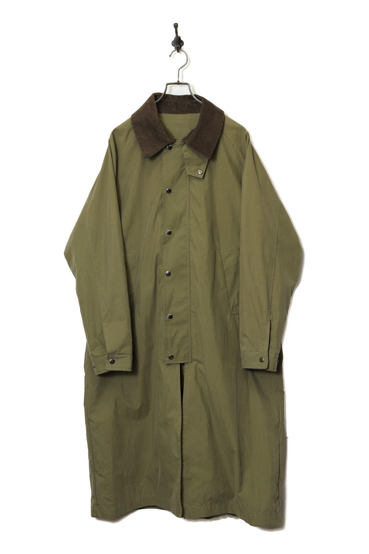 VINTAGE MILITARY DESIGN CONVERTIBLE COLLAR COAT/XL
