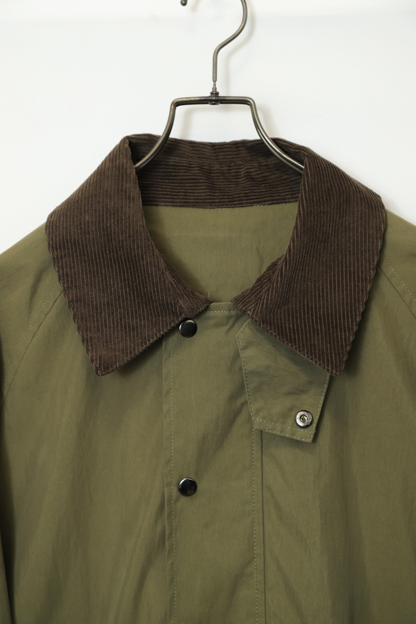 Alternative view of VINTAGE MILITARY DESIGN CONVERTIBLE COLLAR COAT/XL