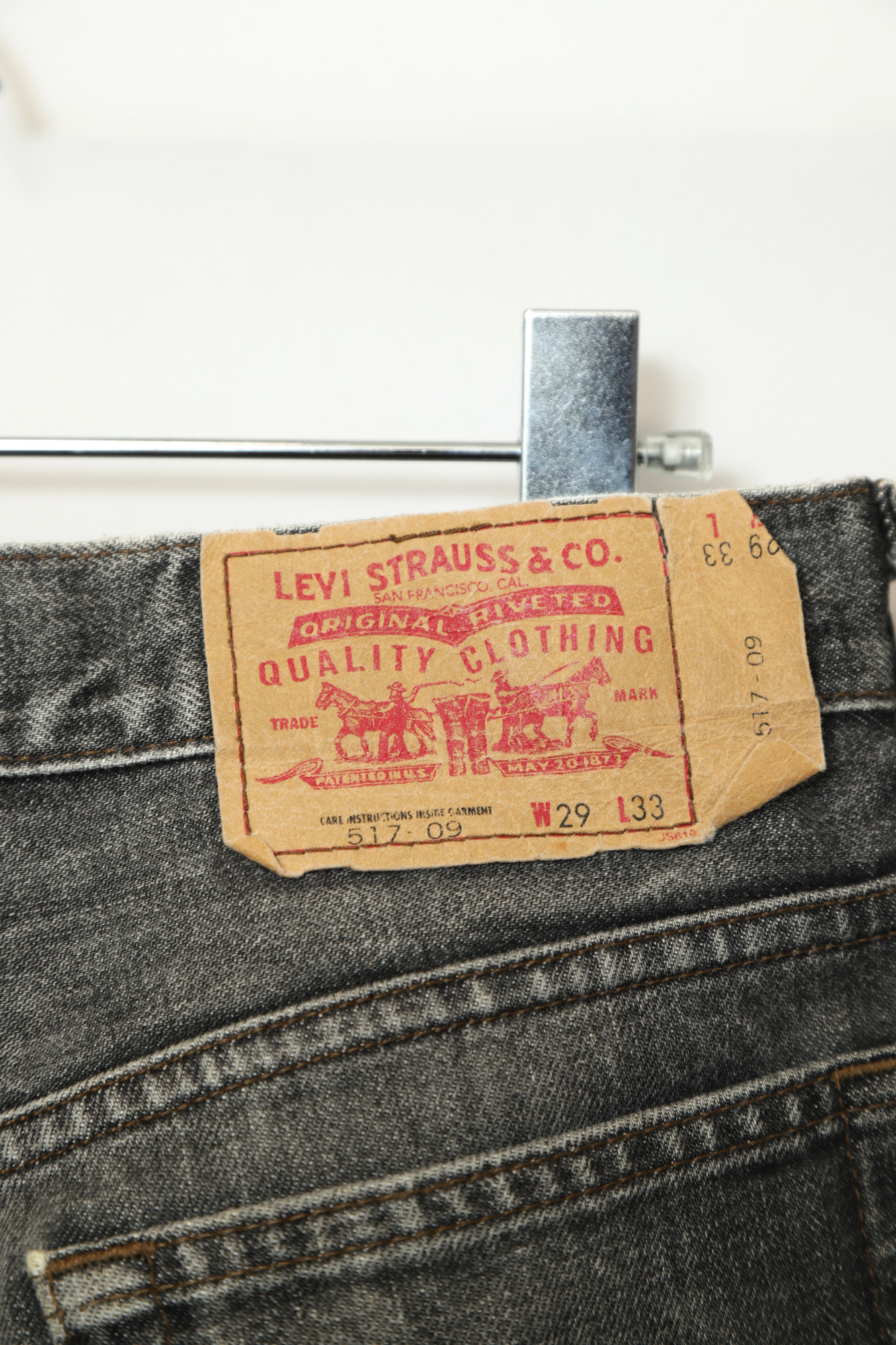 USED LEVI'S FLARE 517 DENIM PANTS/W76 - 画像 (9)