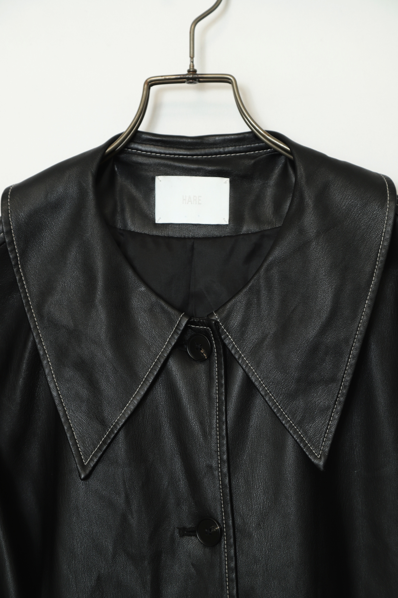 Alternative view of USED HARE FAKE LEATHER COAT/L